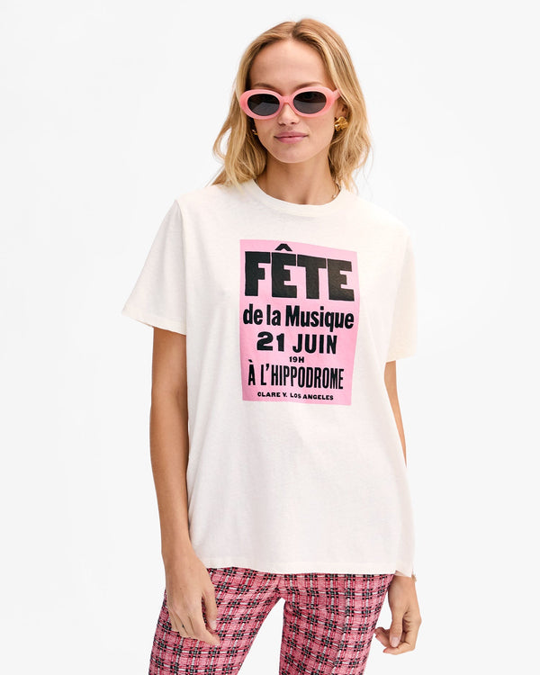 clare vivier Original Tee Cream w/ Poppy Fête De La Musique / XS