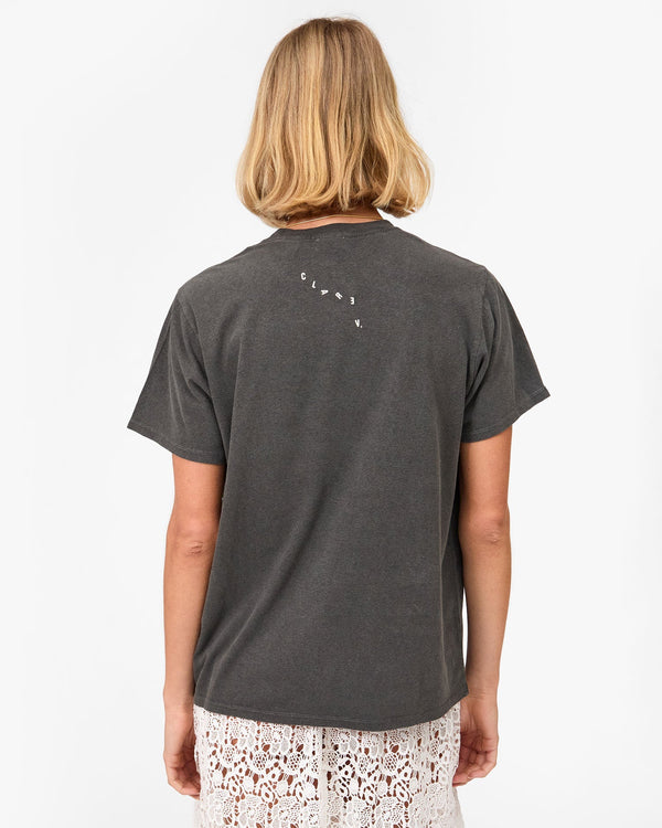 Clare Vivier Original Tee Faded Black W/ Cream Le Sex Le Drugs Le Rock 'n' Roll / XS