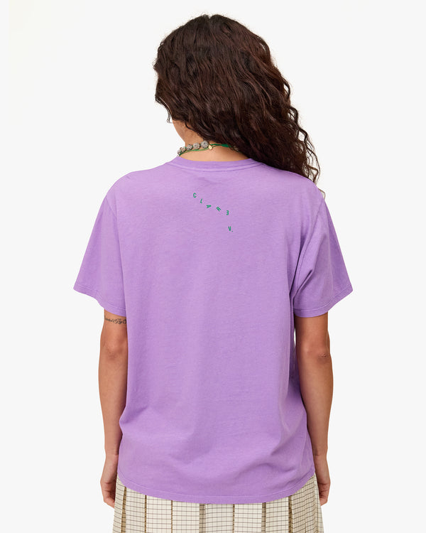 Clare Vivier Original Tee Faded Wild Purple W/ Green Tout Va Bien / XS