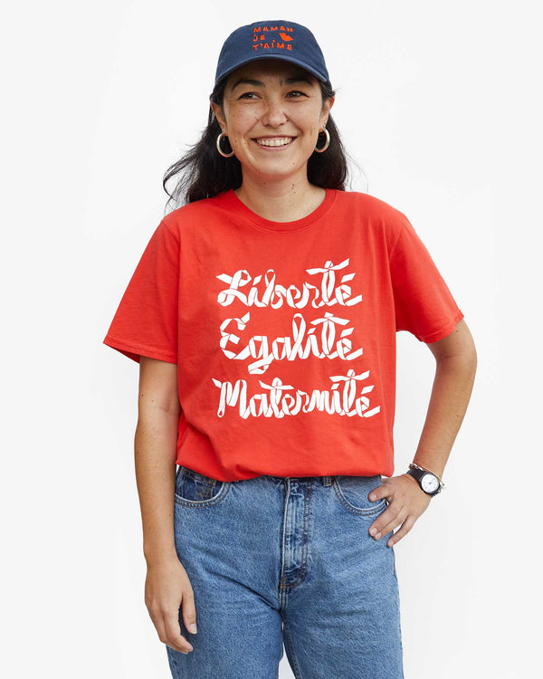 clare vivier Original Tee Poppy Ribbon Liberté Égalité Maternité / XS