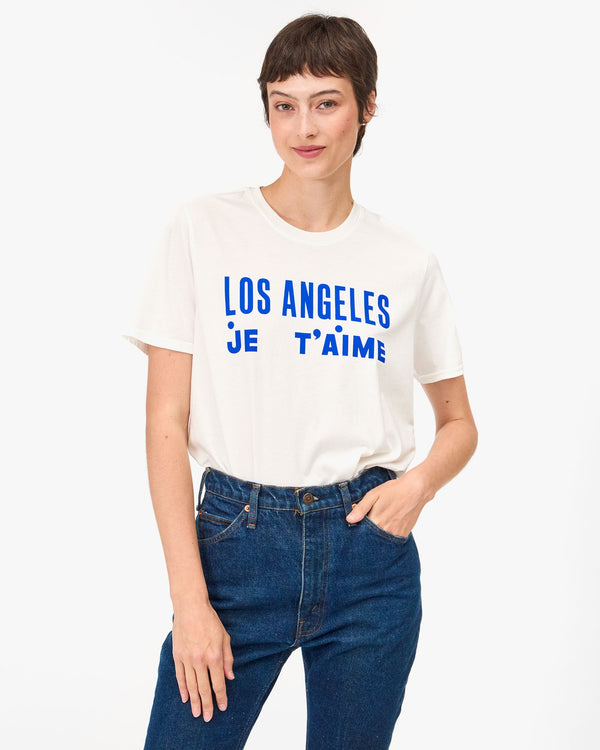 Clare Vivier Original Tee White Los Angeles Je T'aime / XS