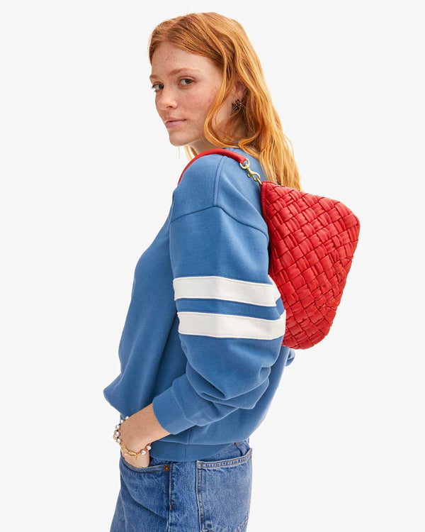 Clare Vivier Oversized Varsity Sweatshirt Desert Blue / XS