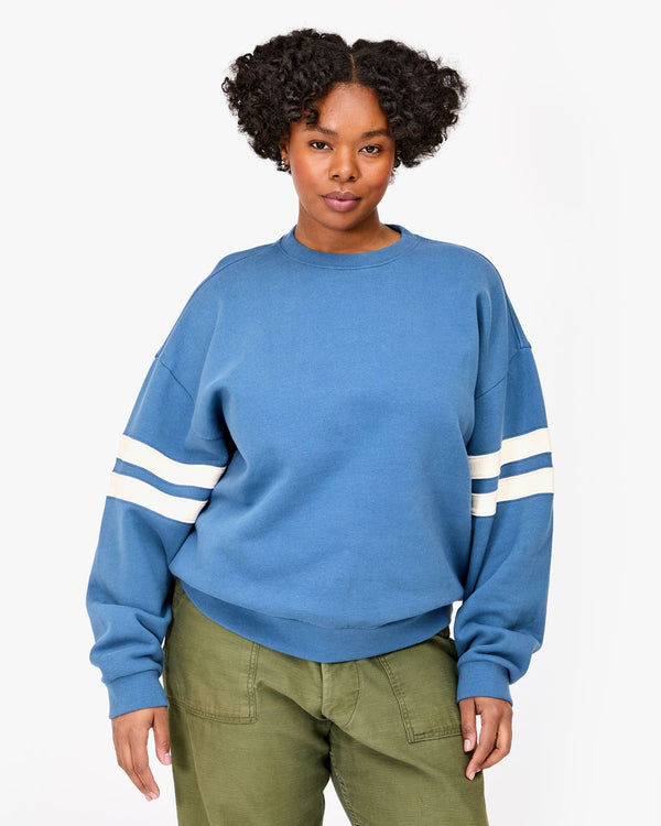 clare vivier Oversized Varsity Sweatshirt Desert Blue / XS