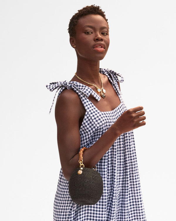 Clare Vivier Petit Pot De Miel W/ Bamboo Handle Black