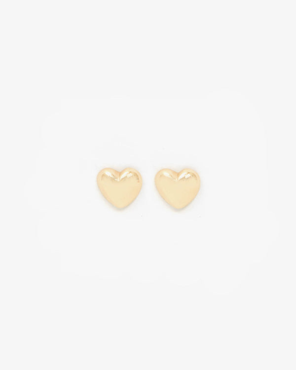 clare vivier Petite Puff Heart Stud Earrings 14k Gold