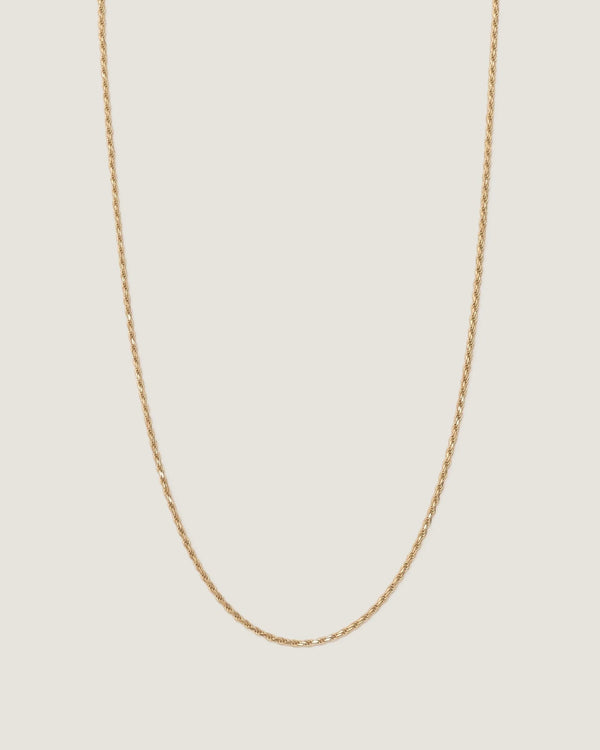 clare vivier Petite Rope Chain Necklace 14k Gold / 16