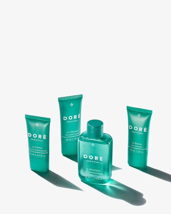 Clare Vivier Petites Vacances Travel Set Doré Green Recycled Nylon