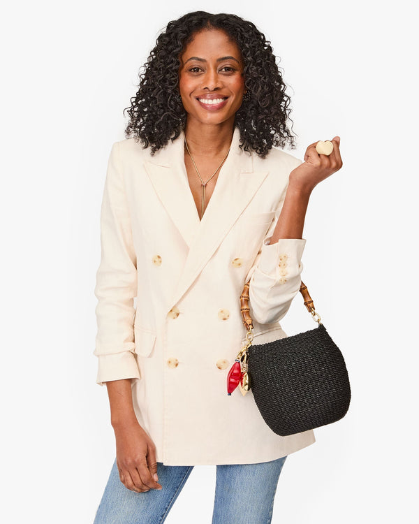 Clare Vivier Pot De Miel W/ Bamboo Handle Black W/ Bamboo