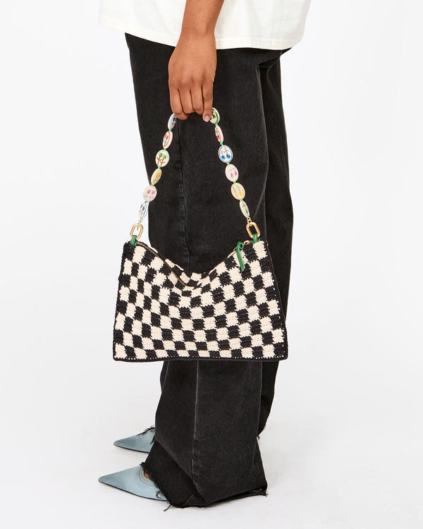 Clare Vivier Shortie Strap Multi Color Porcelain Flower