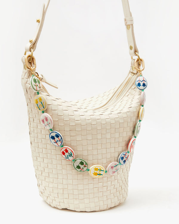 Clare Vivier Shortie Strap Multi Color Porcelain Flower