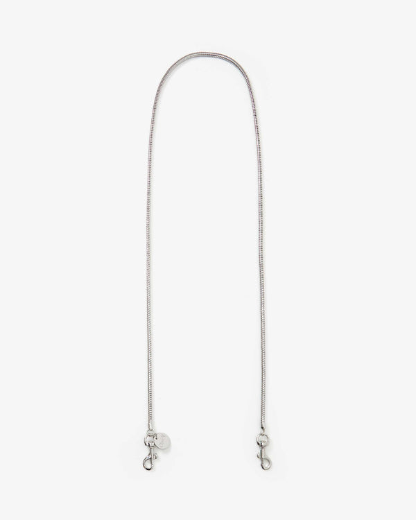 clare vivier Snake Chain Crossbody Strap 5mm Silver