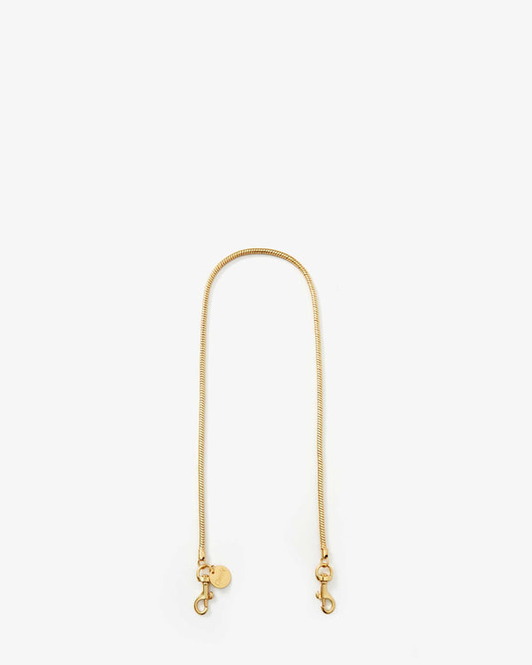 clare vivier Snake Chain Shoulder Strap Vintage Gold