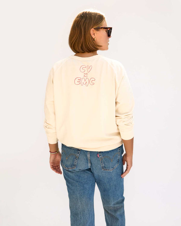 Clare Vivier Sweatshirt Cream W/ Liberté Égalité Maternité / XS