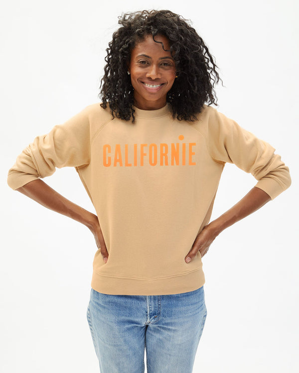 clare vivier Sweatshirt Sand w/ Neon Orange Californie / XS