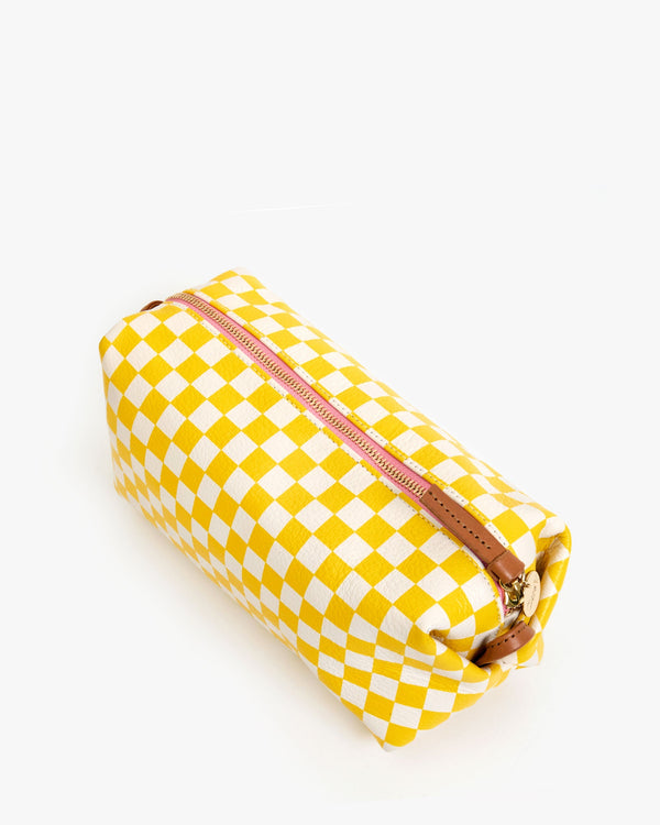 Clare Vivier Toiletry Case Snapdragon/Cream Checker