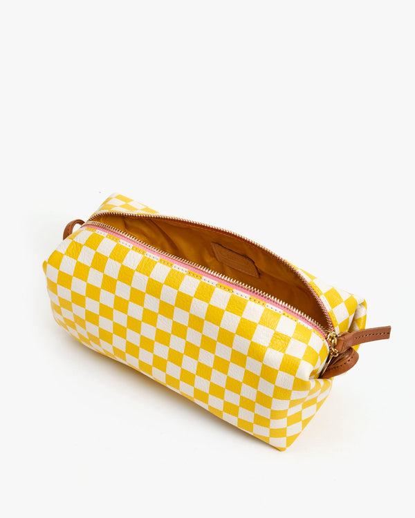 Clare Vivier Toiletry Case Snapdragon/Cream Checker