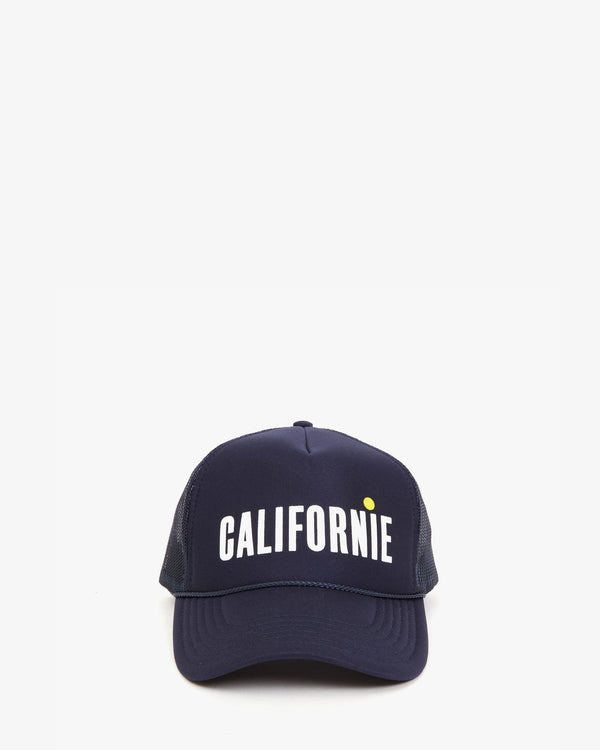 clare vivier Trucker Hat Navy w/ Cream u0026 Citron Californie