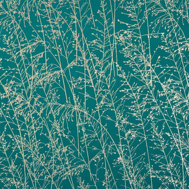clarissa hulse Whispering Grass Fabric – Peacock