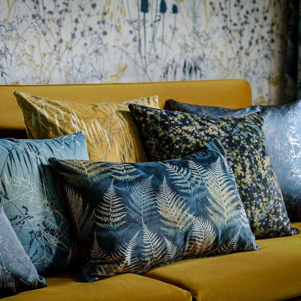 clarissa Hulse Woodland Fern Velvet – Ink Blue