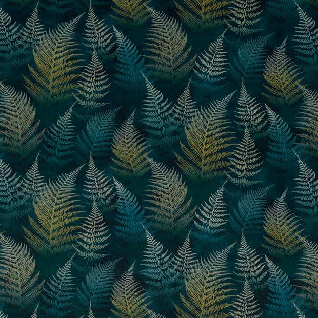 clarissa hulse Woodland Fern Velvet – Ink Blue