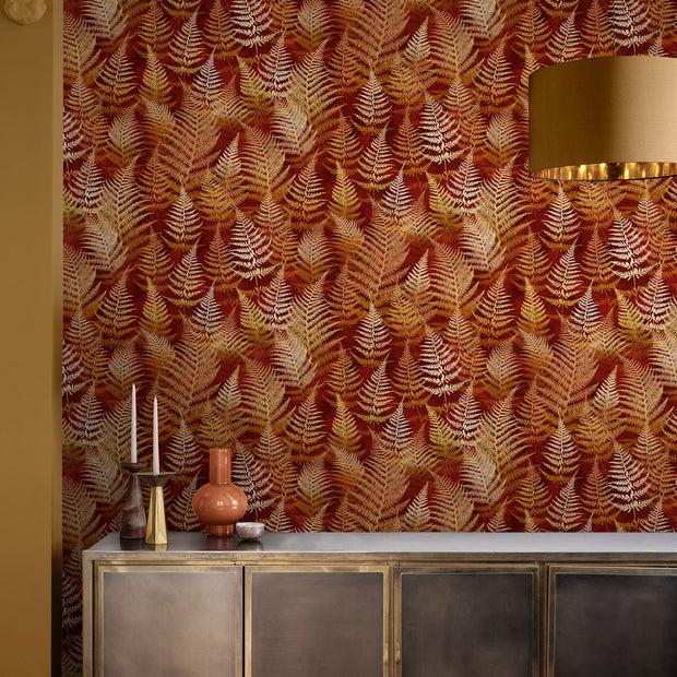 clarissa hulse Woodland Fern Wallpaper - Rust (120402)