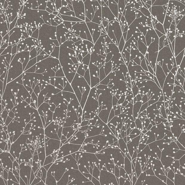 Clarissa Hulse Gypsophila Wallpaper - Mocha & Silver (120369)