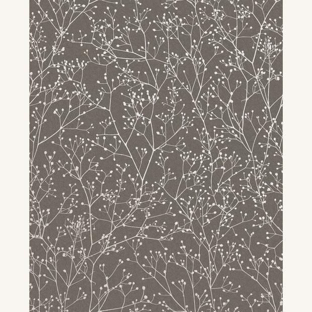 Clarissa Hulse Gypsophila Wallpaper - Mocha & Silver (120369)