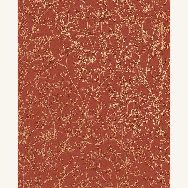Clarissa Hulse Gypsophila Wallpaper - Paprika & Gold (120401)