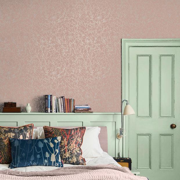 clarissa hulse Gypsophila Wallpaper - Shell & Rose Gold (120373)