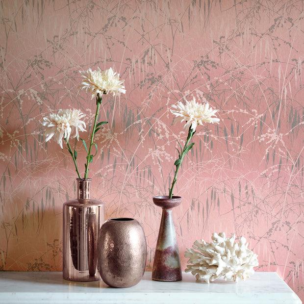 clarissa hulse Meadow Grass Wallpaper - Shell & Pewter (120370)