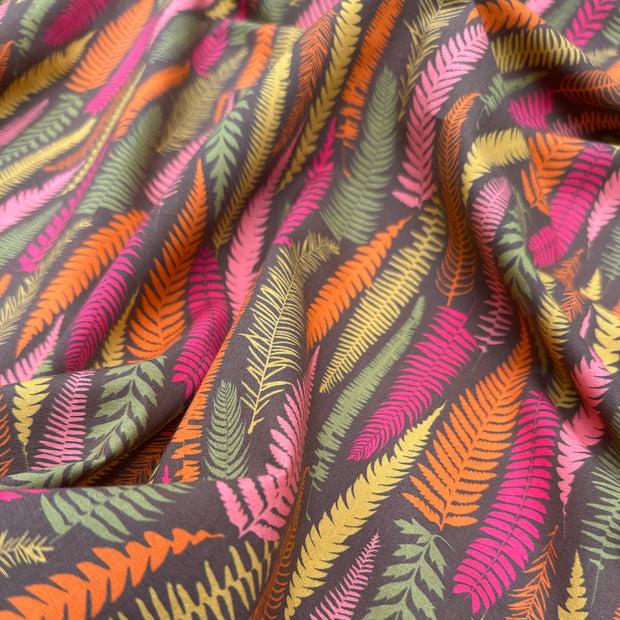 Clarissa Hulse Mini Ferns Cotton Poplin Fabric - Olive