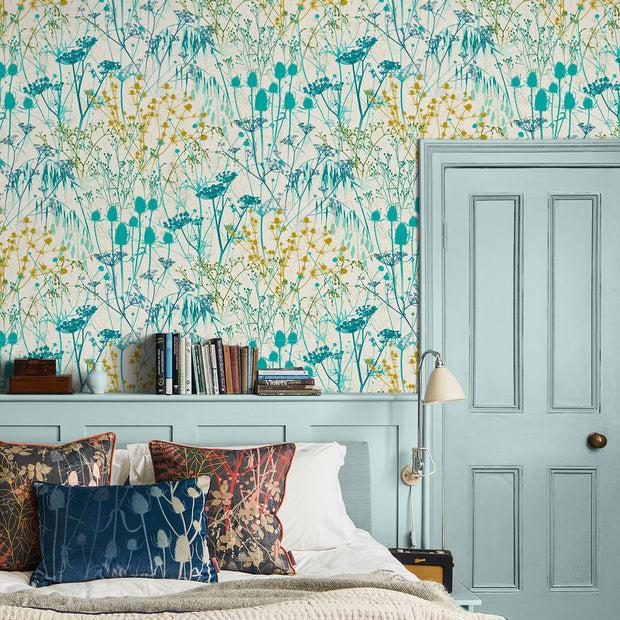 clarissa hulse Summer Border Wallpaper - Verdigris (120387)