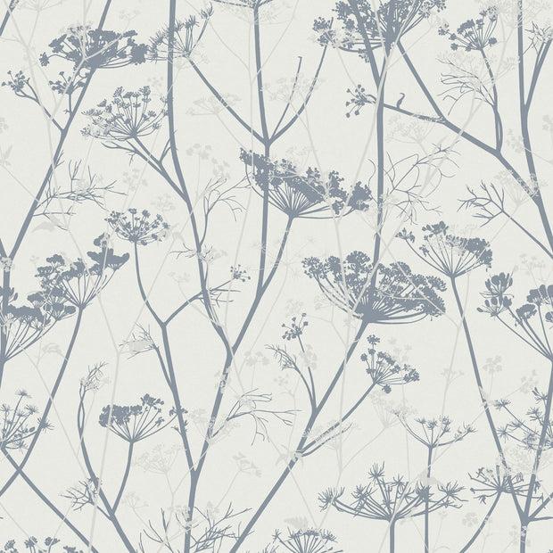 Clarissa Hulse Wild Chervil Wallpaper - Dove & Silver (120383)