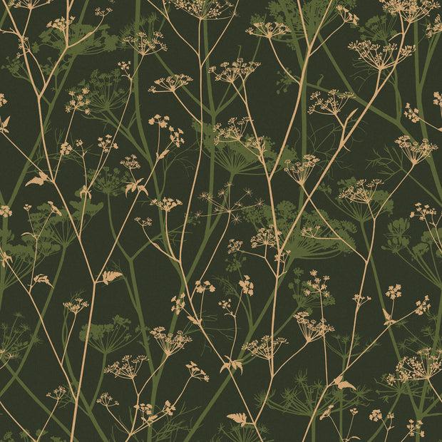 Clarissa Hulse Wild Chervil Wallpaper - Sage & Gold (120385)