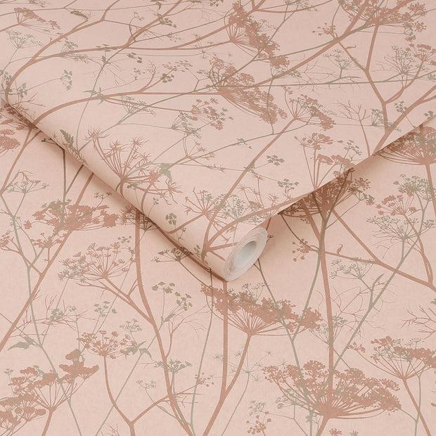 clarissa hulse Wild Chervil Wallpaper - Shell & Rose Gold (120372)