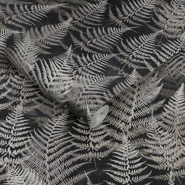 Clarissa Hulse Woodland Fern Wallpaper - Charcoal (120366)
