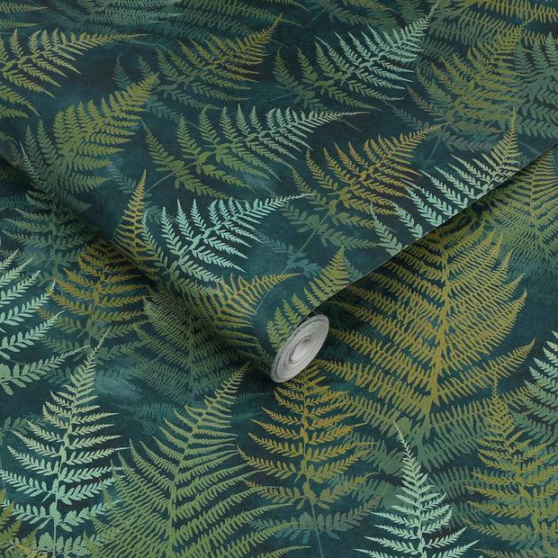 Clarissa Hulse Woodland Fern Wallpaper - Emerald (120386)