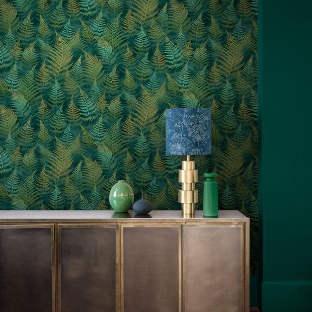 Clarissa Hulse Woodland Fern Wallpaper - Emerald (120386)