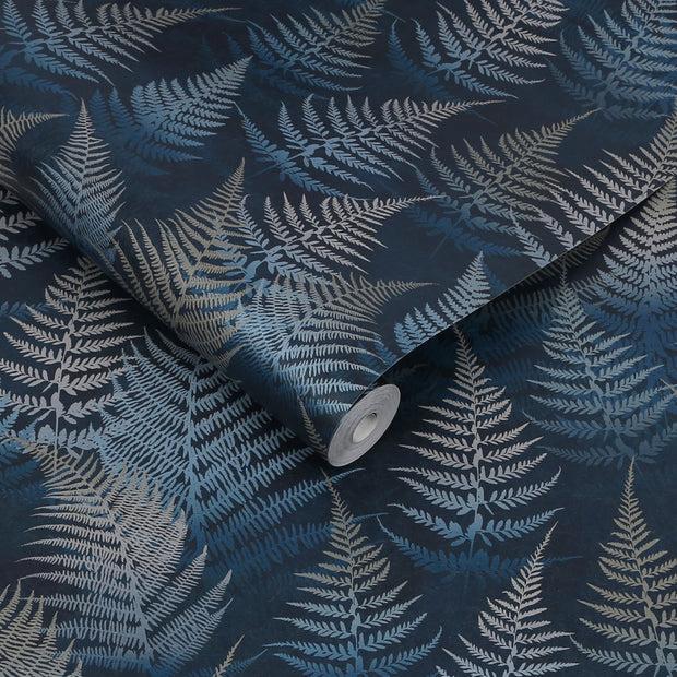 Clarissa Hulse Woodland Fern Wallpaper - French Navy (120378)