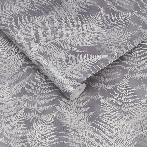 clarissa hulse Woodland Fern Wallpaper - Pewter (120368)