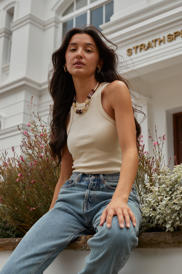 Clark Jeans Amelie Singlet - Bone