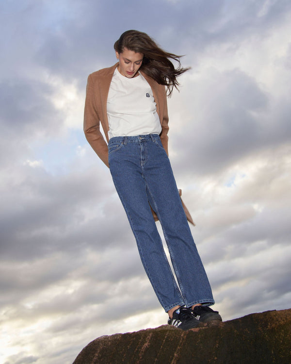 clark jeans Arch Straight Jeans - Pebble Mid Stone