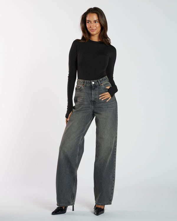 Clark Jeans Aria Long Sleeve Top - Black
