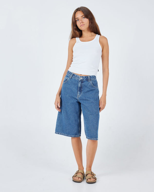 Clark Jeans Bree Worker Short - Pebble Mid Stone
