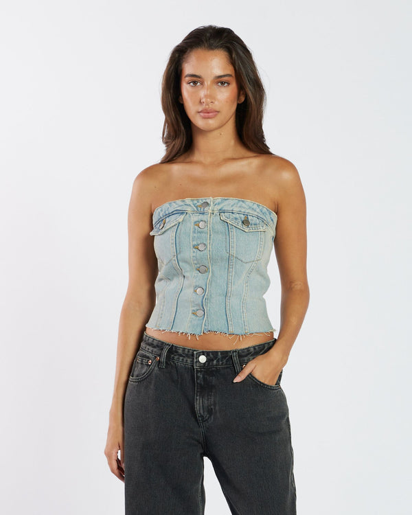 Clark Jeans Carli Tube Top - Canyon Light Vintage