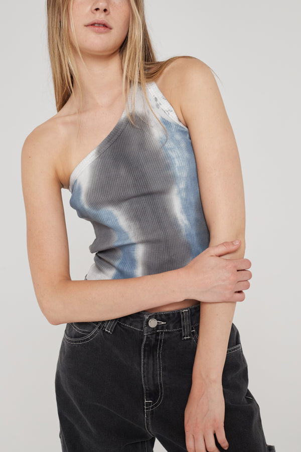 Clark Jeans Cece Top - Blue Stripe Dye