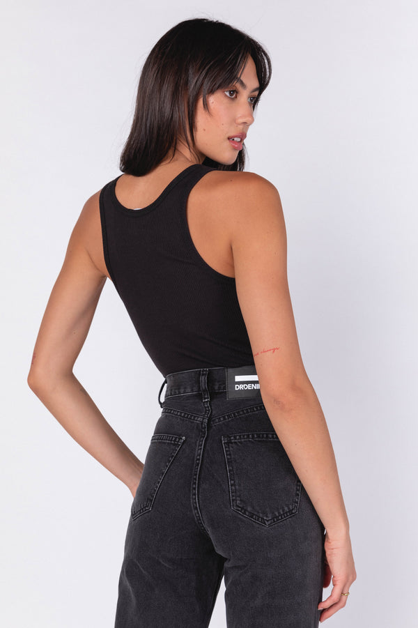 Clark Jeans Demi Singlet - Black