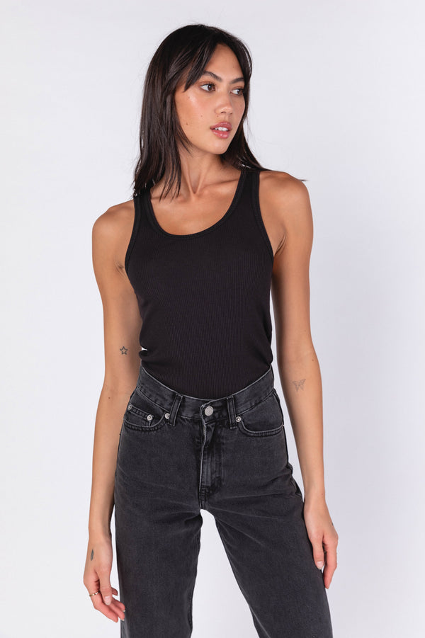 Clark Jeans Demi Singlet - Black