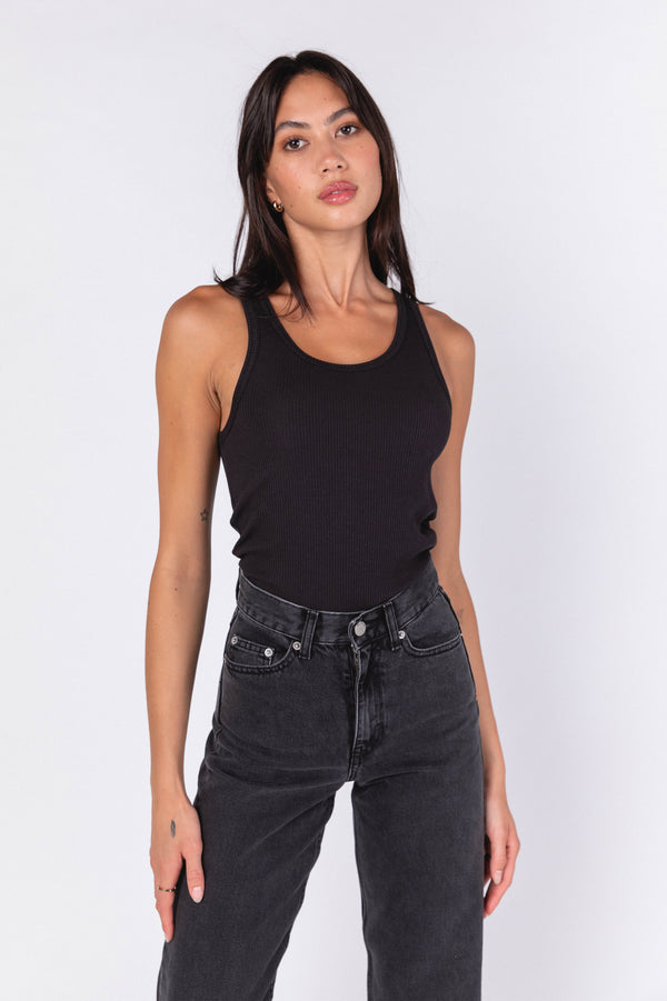 Clark Jeans Demi Singlet - Black