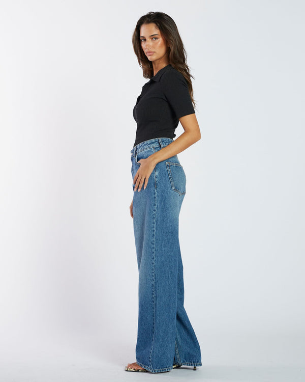 Clark Jeans Donna Baggy Jeans - Stream Mid Used